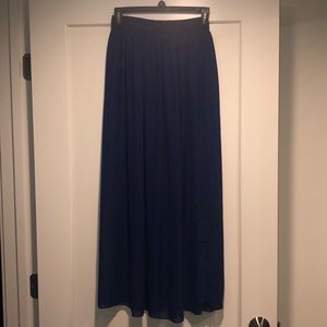 Blue chiffon maxi skirt